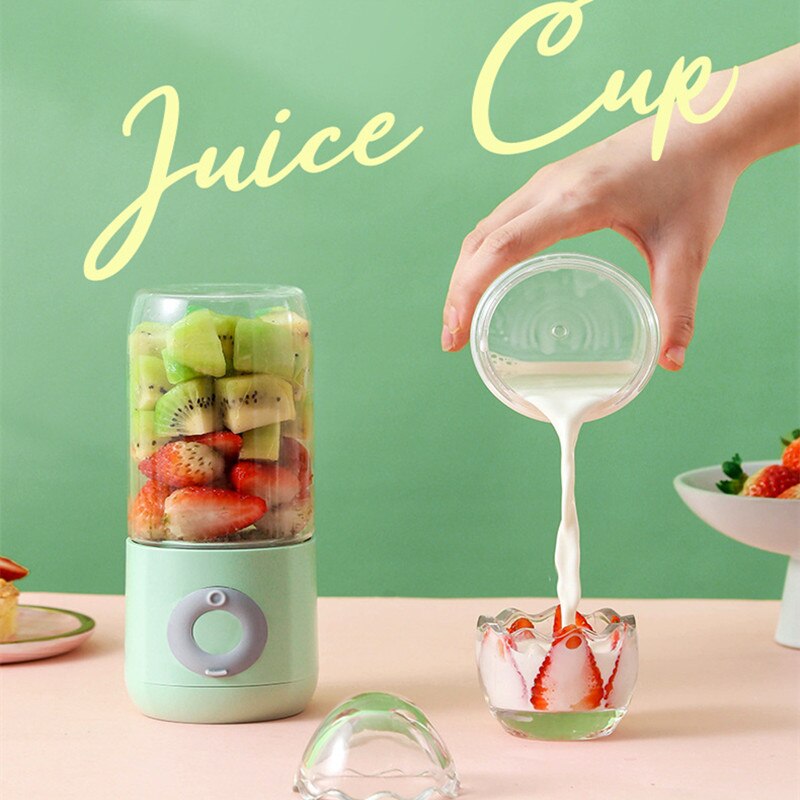500ML USB Rechargeable Portable Electric Juicer Mini Smoothie Blender Cup Blenders Home Appliance Wireless Press Juicers