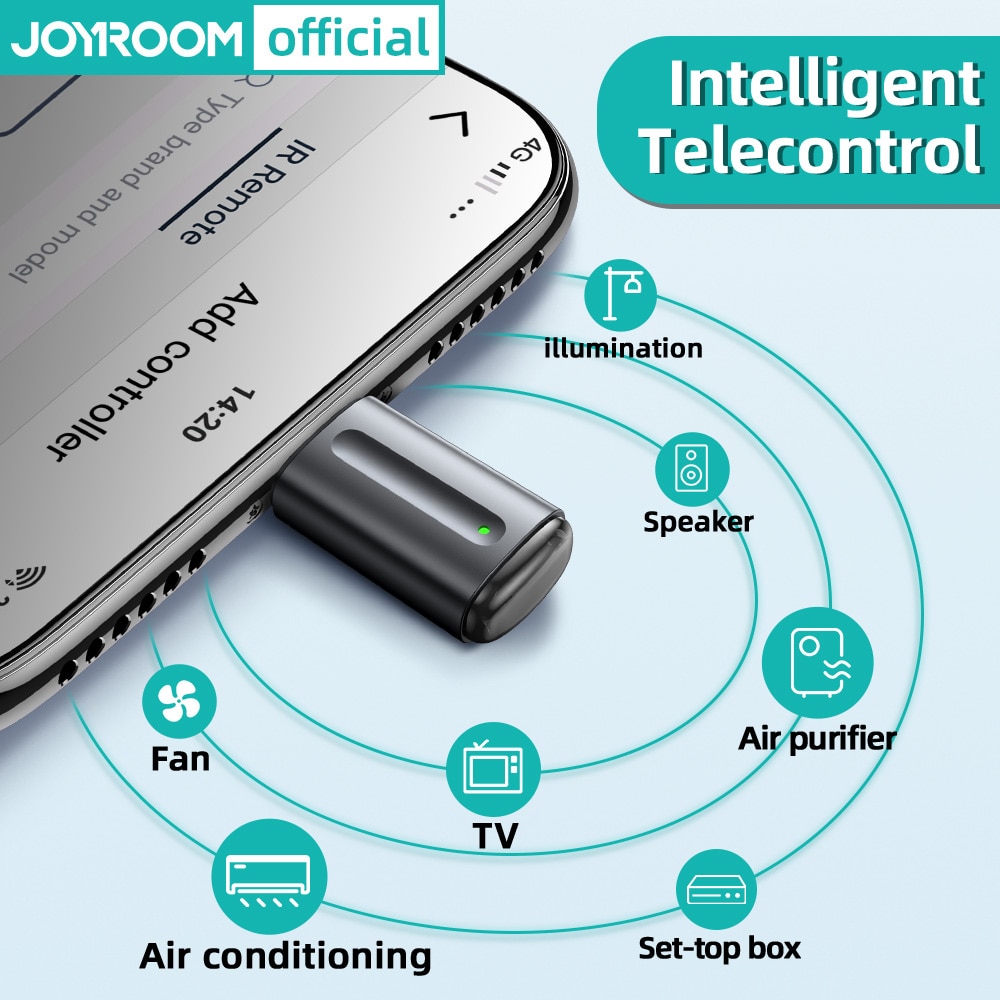 Joyroom IR Appliances Wireless Infrared Remote Control Adapter Mobile Infrared phone Transmitter For IPhone/Micro USB/Type-C