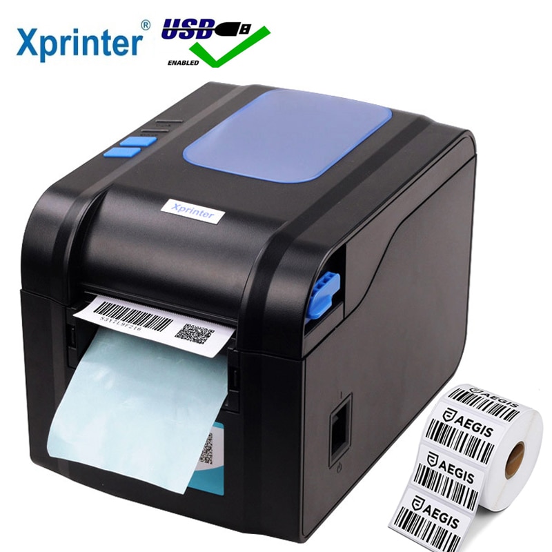 Xprinter 80mm Thermal Label Printer Receipt Bar QR Code Sticker Machine 365B 370B USB Bluetooth Printing