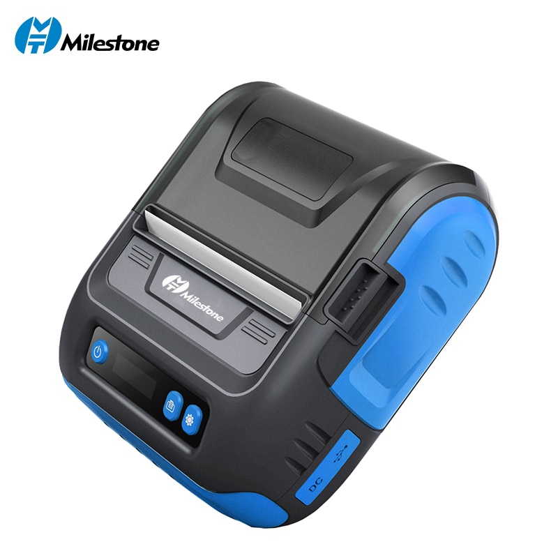 Milestone 80mm 3inch Wireless Bluetooth Thermal Printer Receipt Label Maker Portable Sticker Printer Label Portable Etiquetadora