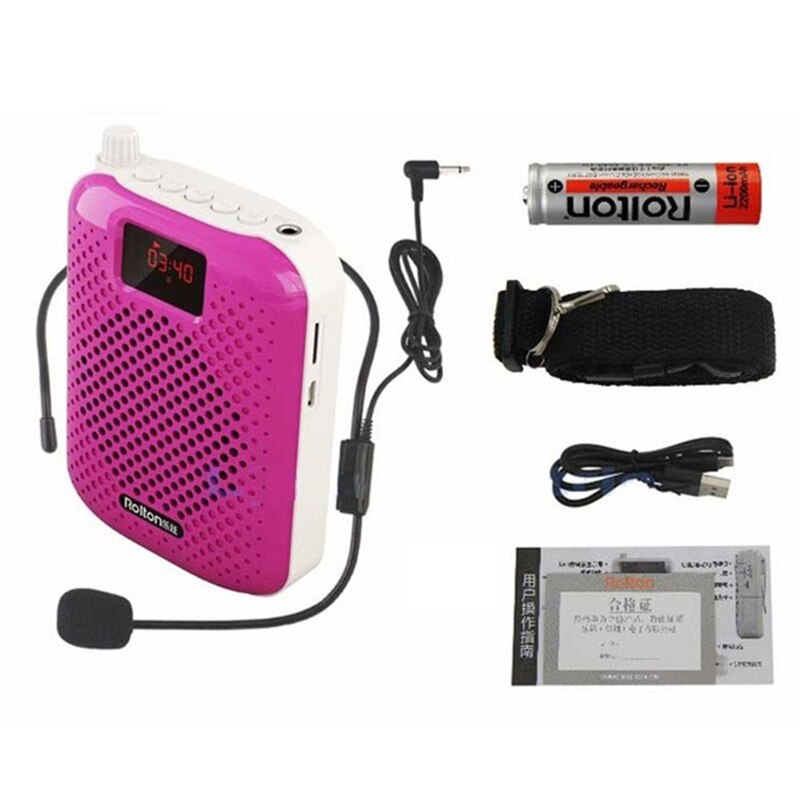 K500 Microphone Bluetooth Loudspeaker Portable Auto Pairing Voice Amplifier Megaphone Speaker USB Charging For Teaching Outdoor