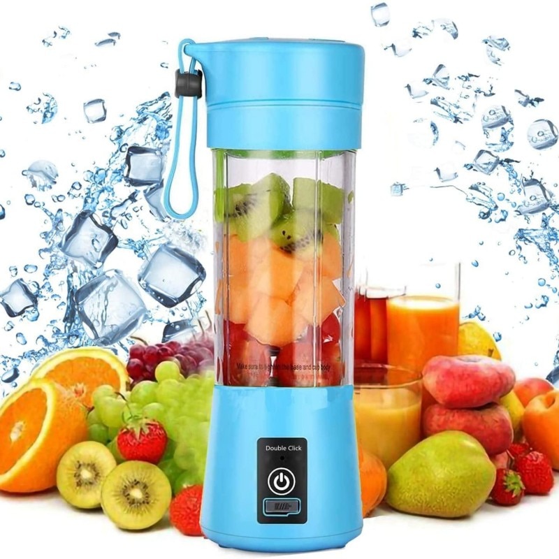 Portable Electric Blender Mini Fruit Juice Mixer USB  Electric Juicer Cup Fruit Smoothie Milk Shake Small Blender With 6 Blades