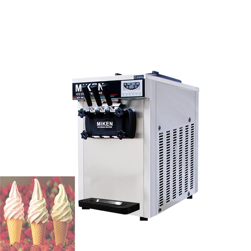 110V 220V Commercial Soft Ice Cream Machine Electric Large Capacity 3 Flavors