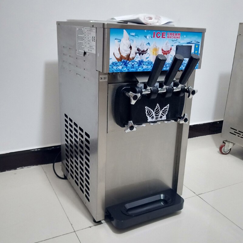 Most Popular Soft Ice Cream Machine Commercial Ice Cream Makers Three Flavors Freezer Ice Cream Production Machine