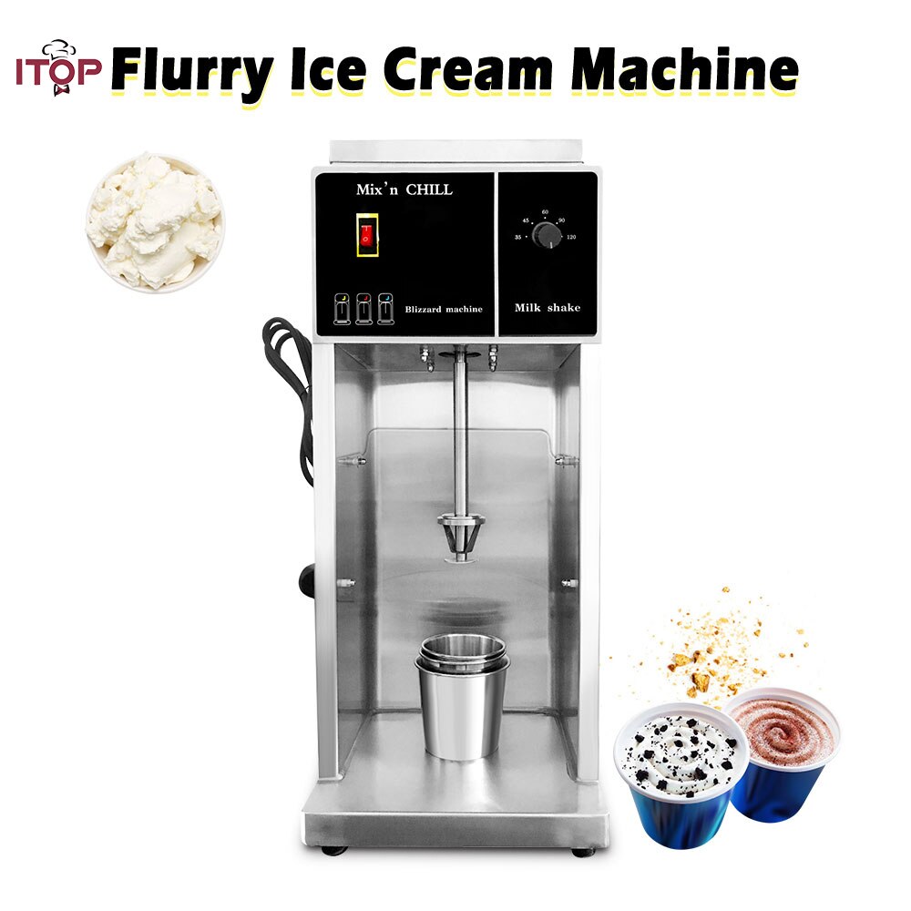 ITOP Speed Adjust Flurry Ice Cream Blender Machine DIY Kinds of Flurry Ice Cream Mixer Machine Milk Shake Mixer Machine 110-220V