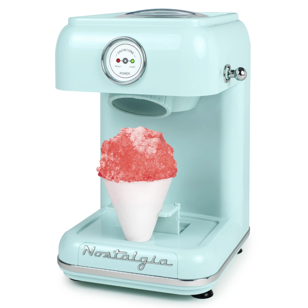 ice cream machines CLSC1AQ Classic Retro Single Countertop Snow Cone Maker, Includes 1 Reusable Plastic Cup, Aqua (US Stock