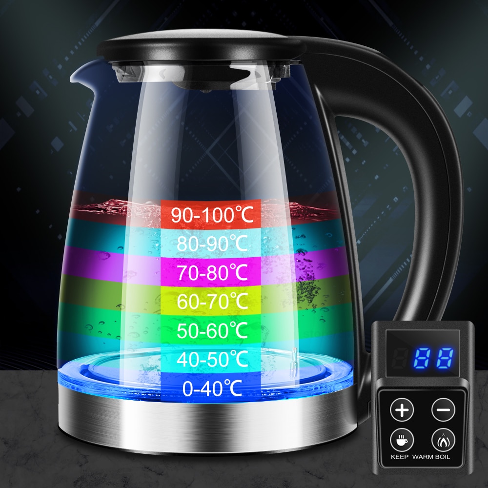 High Borosilicate Glass 1.8L/2.0L Stainless Steel Electric Kettle with  Purple LED Lights - Rapid Boil - China Kettle and Tea Kettle price