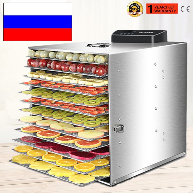 110/220V Large Household Food Fruit Dehydrator Dryer High Capacity 12 Layers Dried Frame Low Noise Food Drying Machine
