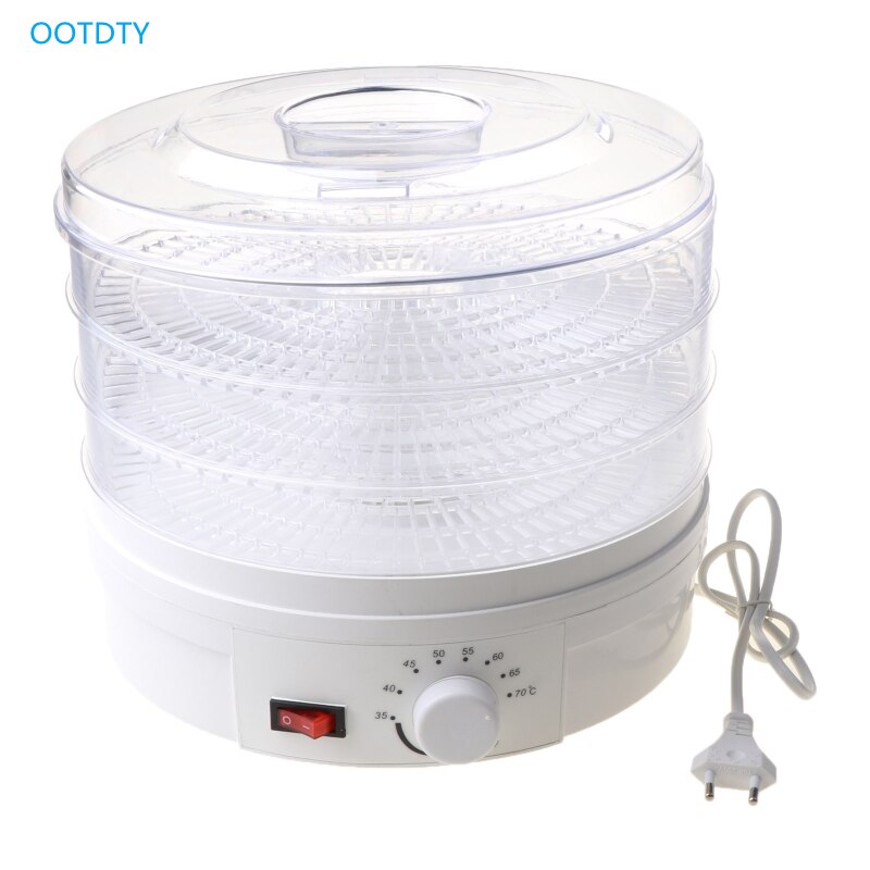 350W 3 Layer Food Dryer Countertop Food Dehydrator Machine with Temperature Control BPA Free for Jerky/Meat/Beef/Fruit/Vegetable
