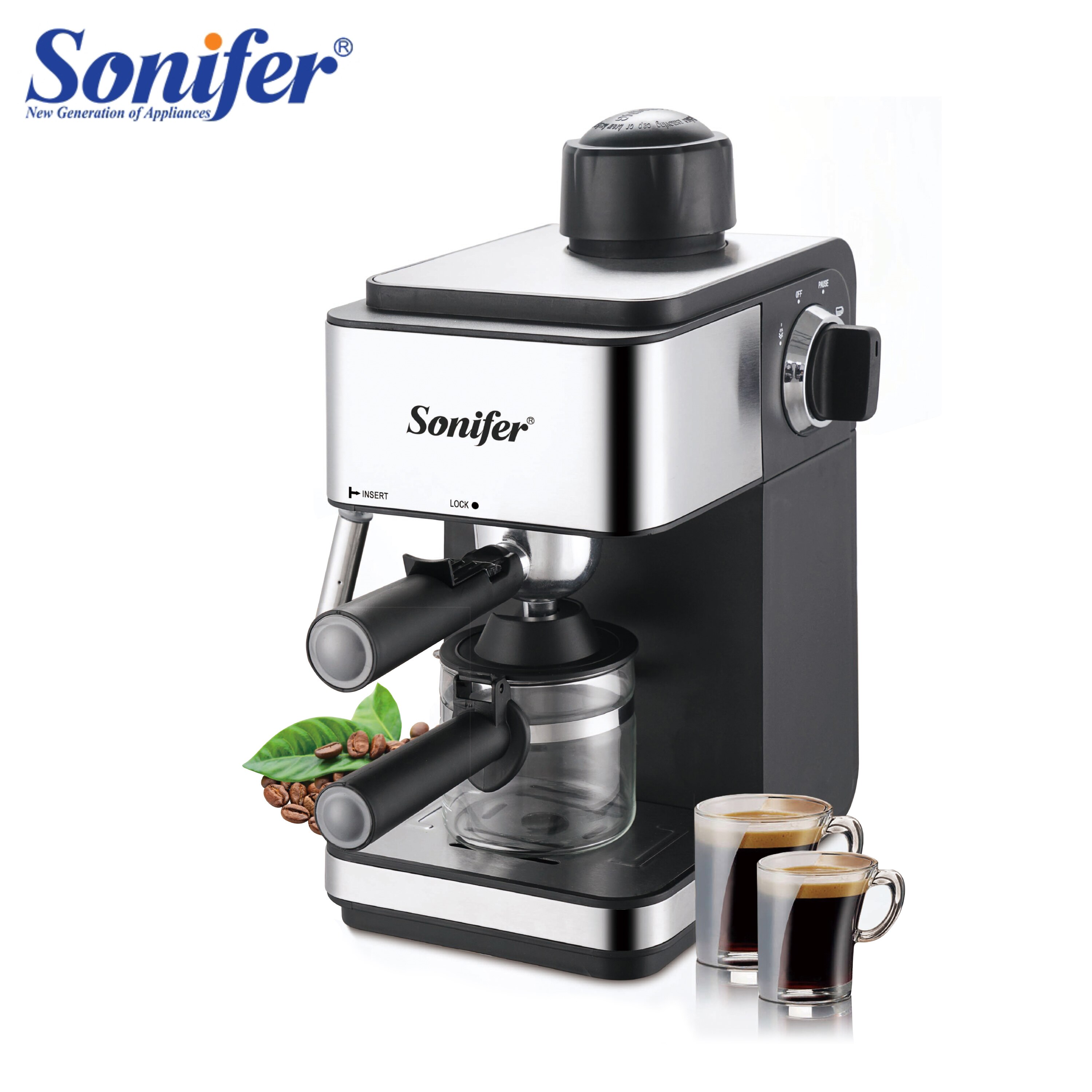 Italian Expresso Coffee Machine 15 Bar Dolce Milk Frother Home Appliances Express Electric Foam Cappuccino Coffee Maker Sonifer