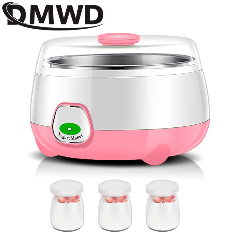 DMWD Yogurt Maker 0.8L Mini Automatic Yogurt Machine Household DIY Yogurt Tools Natto Rice Wine Fermenter Stainless Steel Tank