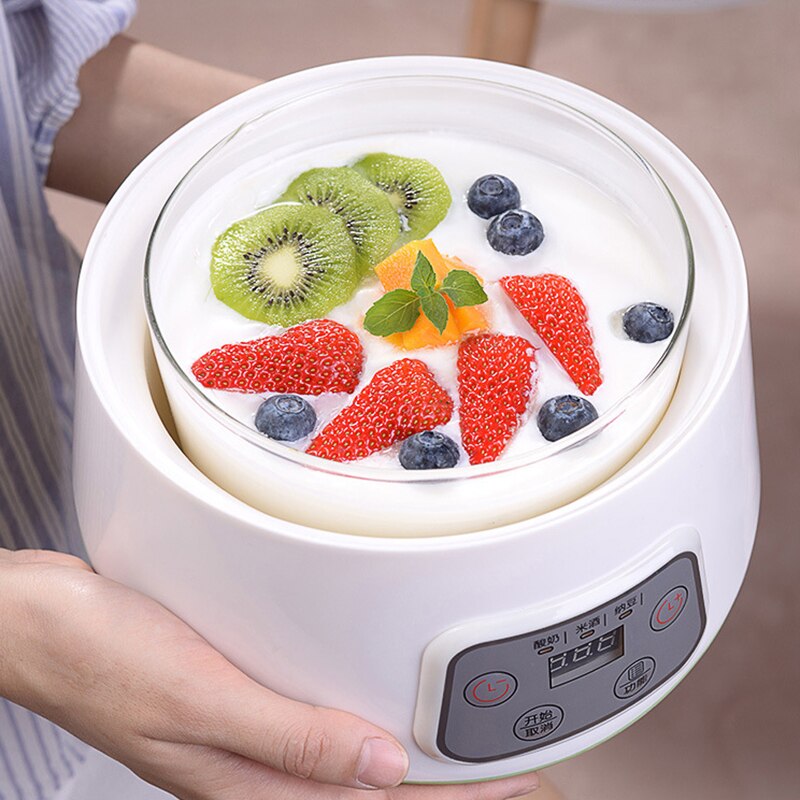 1.3L Automatic Yogurt Machine Constant Temperature Fermentation Rice Wine Machine Natto Machine Glass Liner 3 in 1 Yogurt Maker