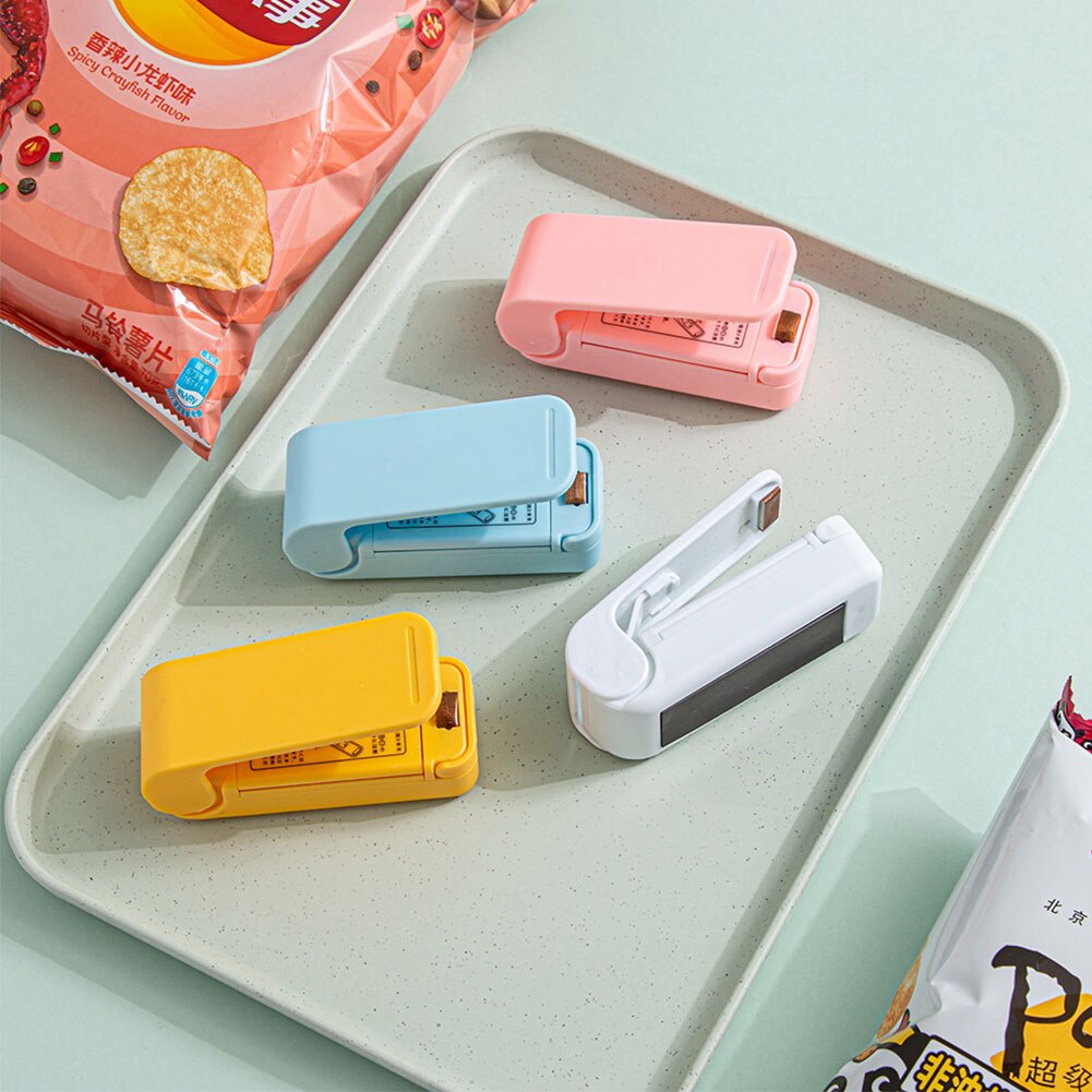 Vacuum Food Sealers Handheld Snacks Packer Hand Press Plastic Bag Sealing Clips 2-speed Adjustable Moisture-proof Sealing Tools