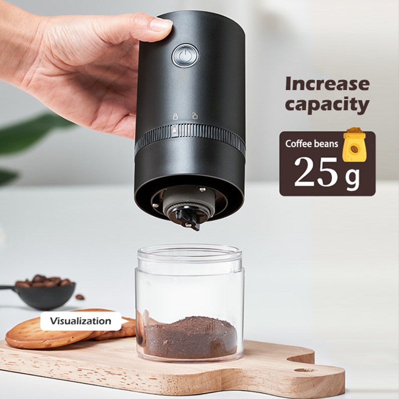 Portable Coffee Grinder Electric USB Rechargeable Home Outdoor  Blenders Profession Adjustable Coffee Beans Grinding for Kitchen