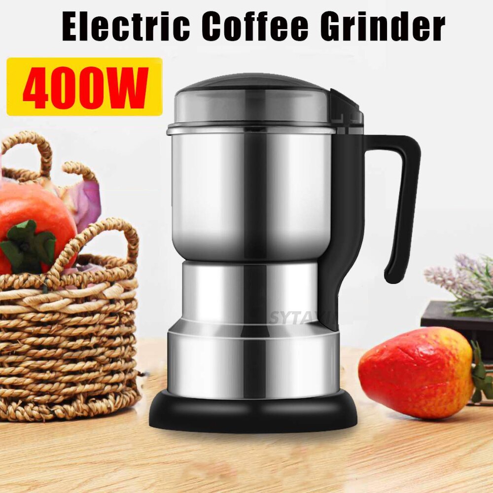 400W Electric Coffee Grinder Machine Kitchen Cereals Nuts Beans Spice Grinder for Home Multifunctional Coffee Grinder Machine