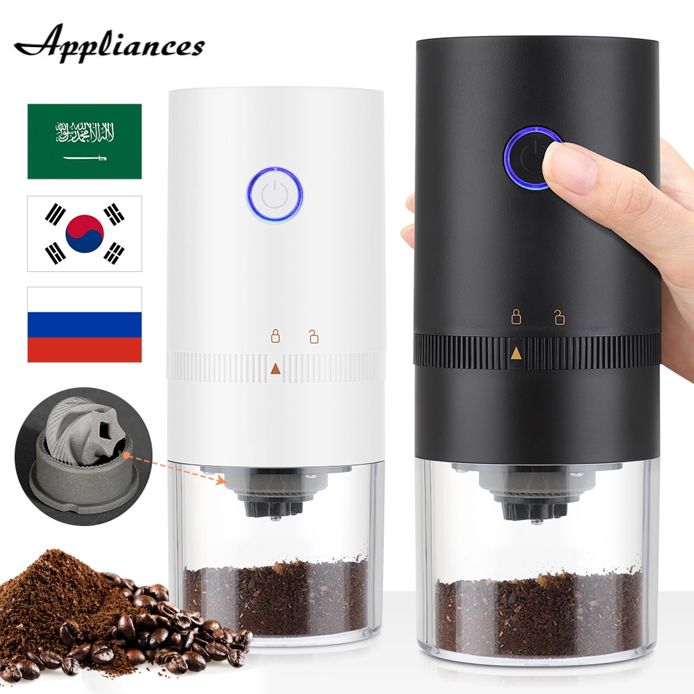 Portable Electric Coffee Grinder with TYPE-C USB Charging and