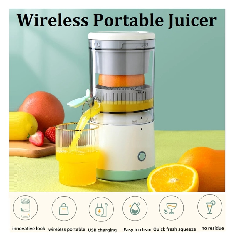 Wireless Slow Juicer Electric Juicers Orange Lemon Juicer USB Fruit Extractor Automatic Small Electric Juicer Cup 45W