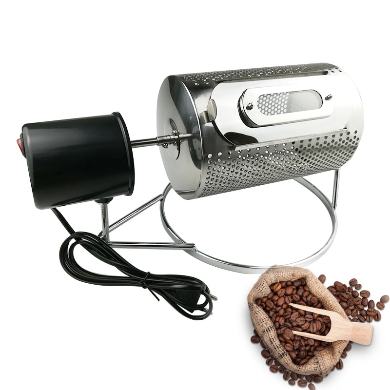 HiBPFV 110V/220V Household Electric Coffee Roaster Stainless Steel Coffee Bean Roasting Machine 250g