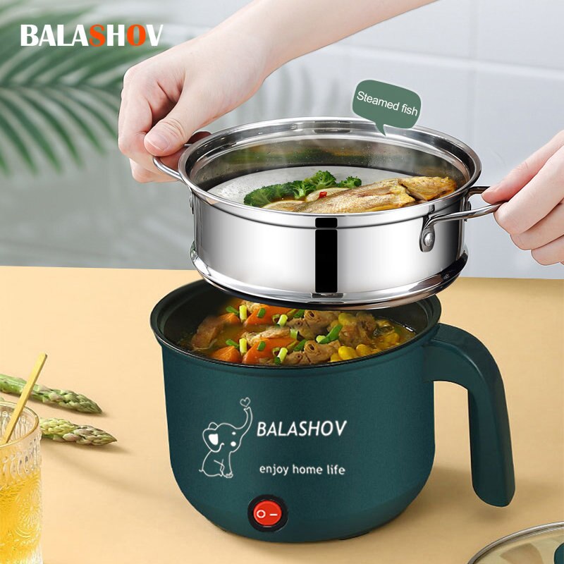Mini Electric Cooker Non-stick Cooking 1.8L Single/Double Layer  Hot Pot steamer Hot Pot Multifunction Electric Cooker for Home