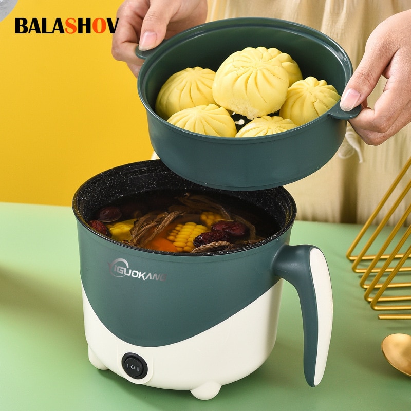 Multifunction Mini Electric cooker 1-2 People Hot Pot Single/Double Layer Household Non-stick Pan dormitory electric Rice cooker
