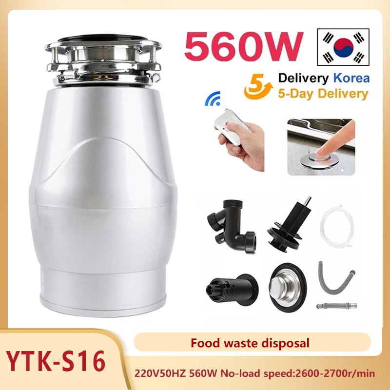 Food waste treatment 560W crusher waste processor stainless steel grinder household appliance kitchen
