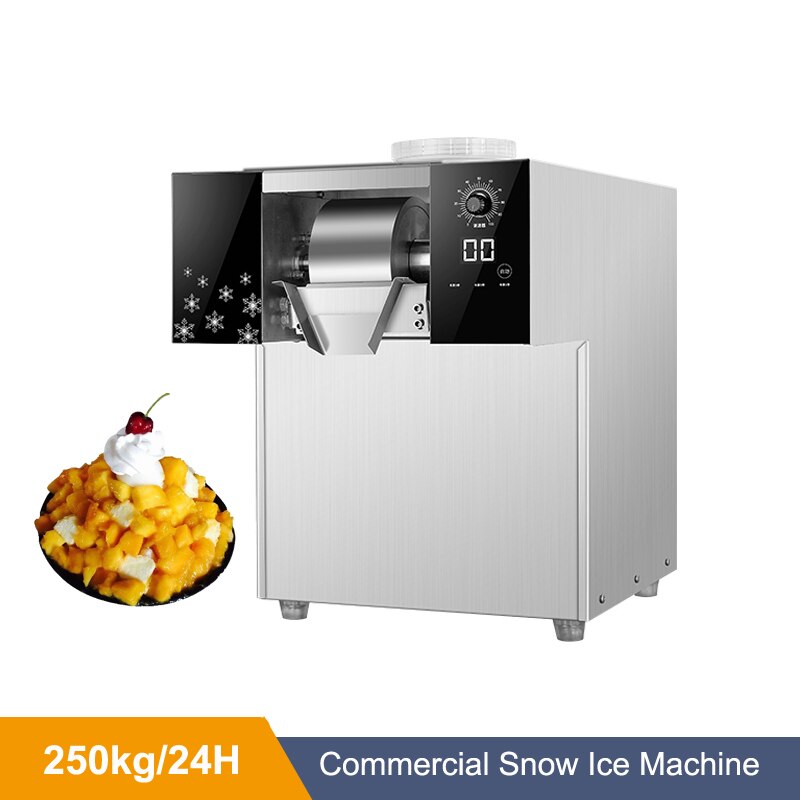 Commercial 250kg/days Bingsu Machine Commercial Snow Cone Ice Crusher Snowflake Ice Maker Ice Shaver Machine