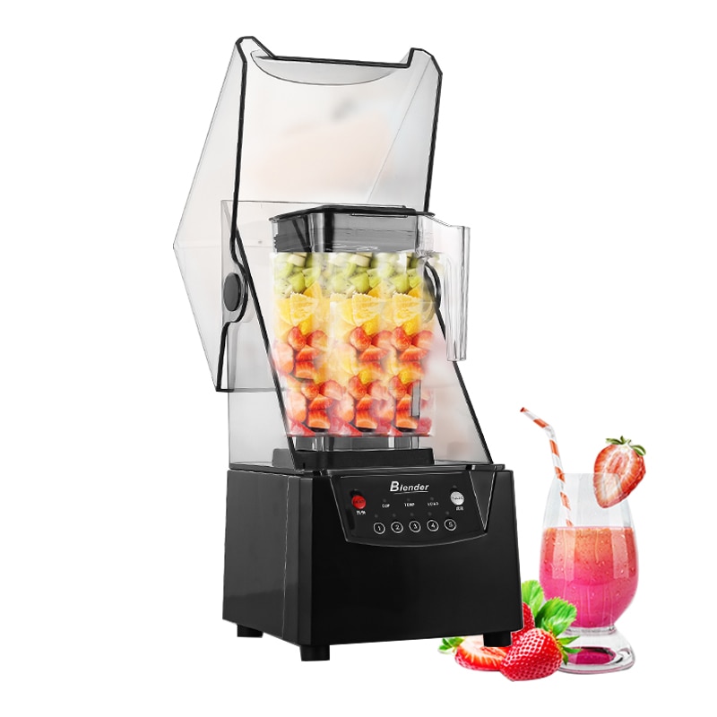 Smoothie Machine Commercial Hood Soundproof Cooking Machine Silent Mixer Milk Tea Shop Smoothie Crushed Ice Juicer