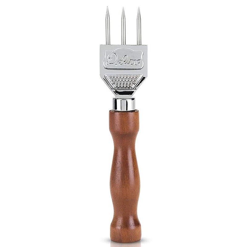 Ice Pick - Sturdy Ice Chipper with Solid Wood Handle, 304 Stainless Steel Three Pronged Ice Crusher for Cocktail Bartender