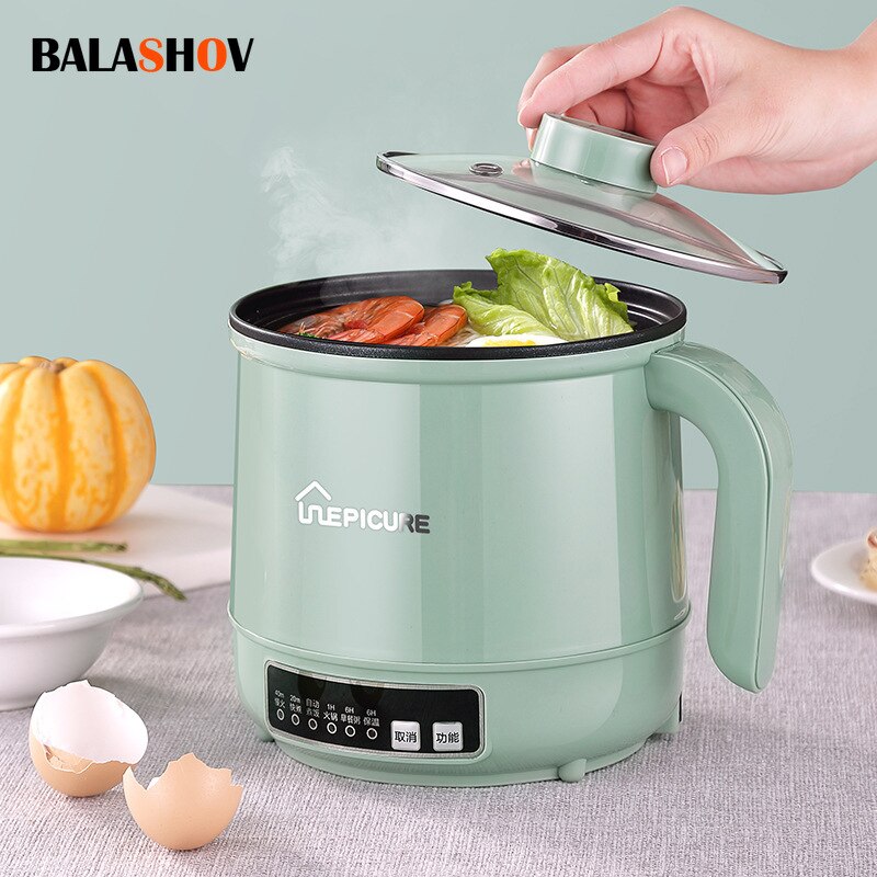 Multifunction Electric Rice Cooker1.7L dormitory Mini electric cooker Hot Pot Intelligent Electric Cooking Machine Non-stick Pan