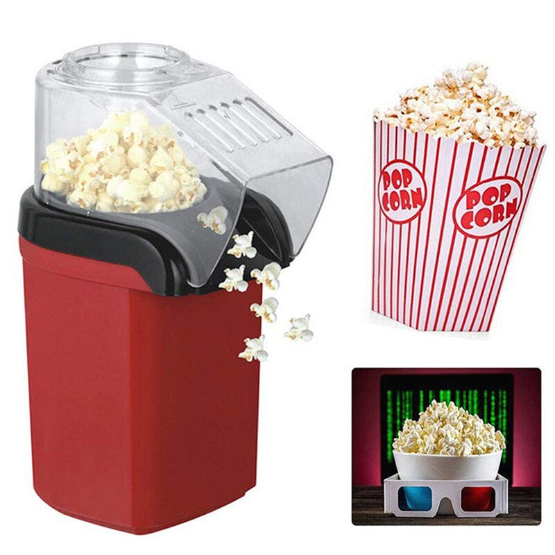 Mini Popcorn Maker Machine Portable Hot Air Delicious Healthy Home-made Popcorn Machine Gift Movie Snack for Kids EU Plug