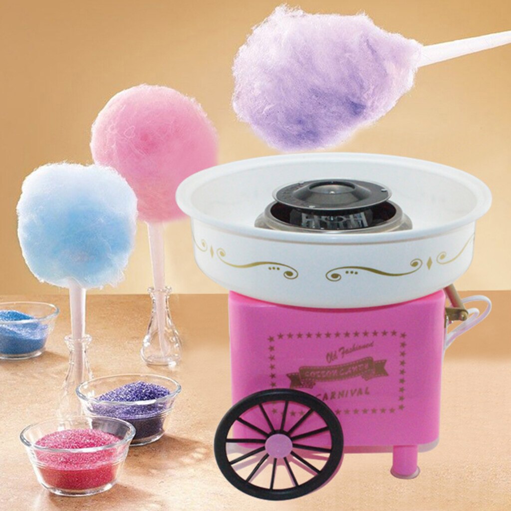 Retro Carriage Cotton Candy Machine Fashion Mini Candy Floss Maker Home Use Countertop Electric Nostalgia Trolley