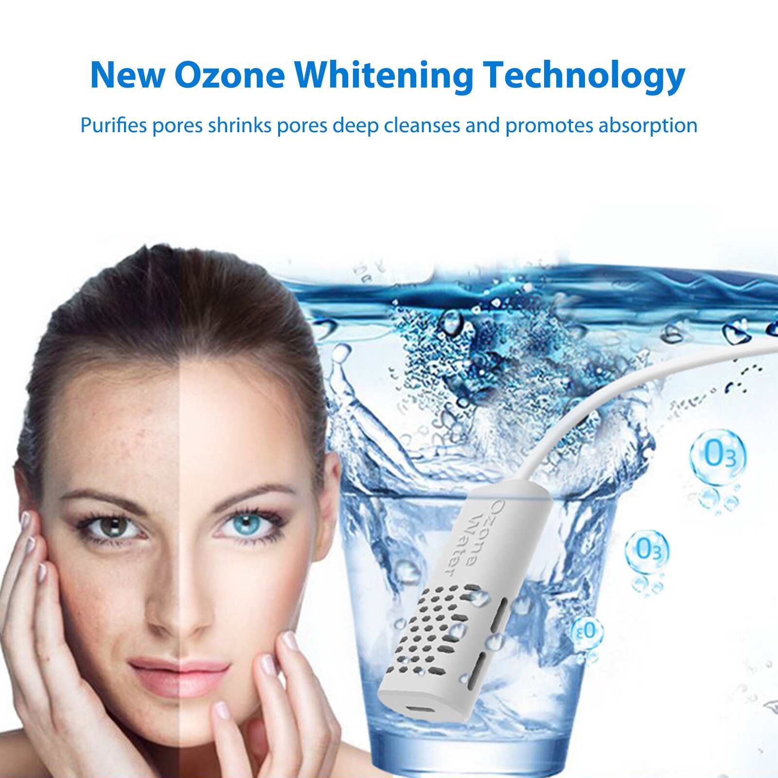 Multifunctional Ozone Fruit Purifier Remove Pesticide Residues Seafood Cleaner Waterproof Tap Water Purifier for Home