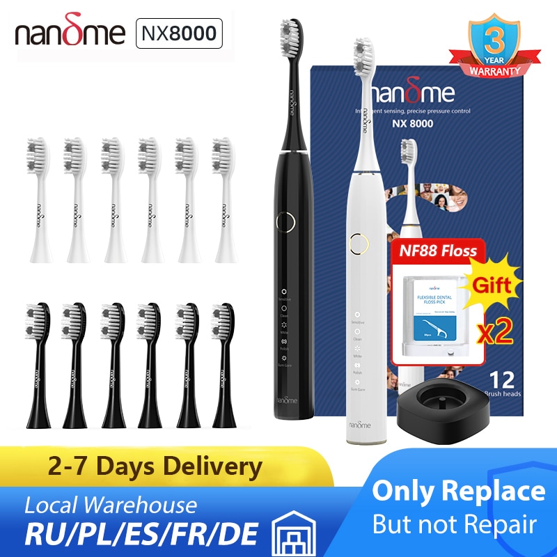 Nandme NX8000 Smart Sonic Electric Toothbrush IPX7 Waterproof Micro Vibration Deep Cleaning Whitener Without Hurting Teeth