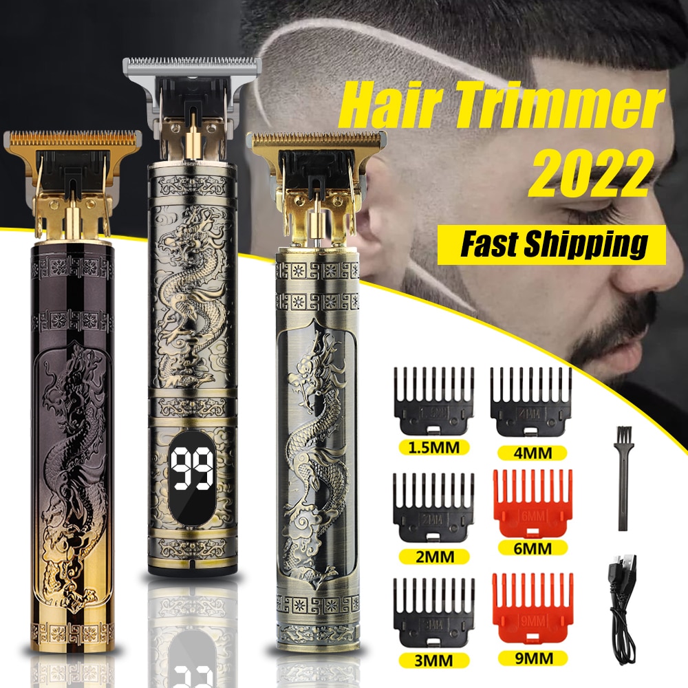 Electric Hair Cutting Machine Vintage T9 Clipper Hair Rechargeable Man Shaver Trimmer For Men's Barber Professional New Hot Sale