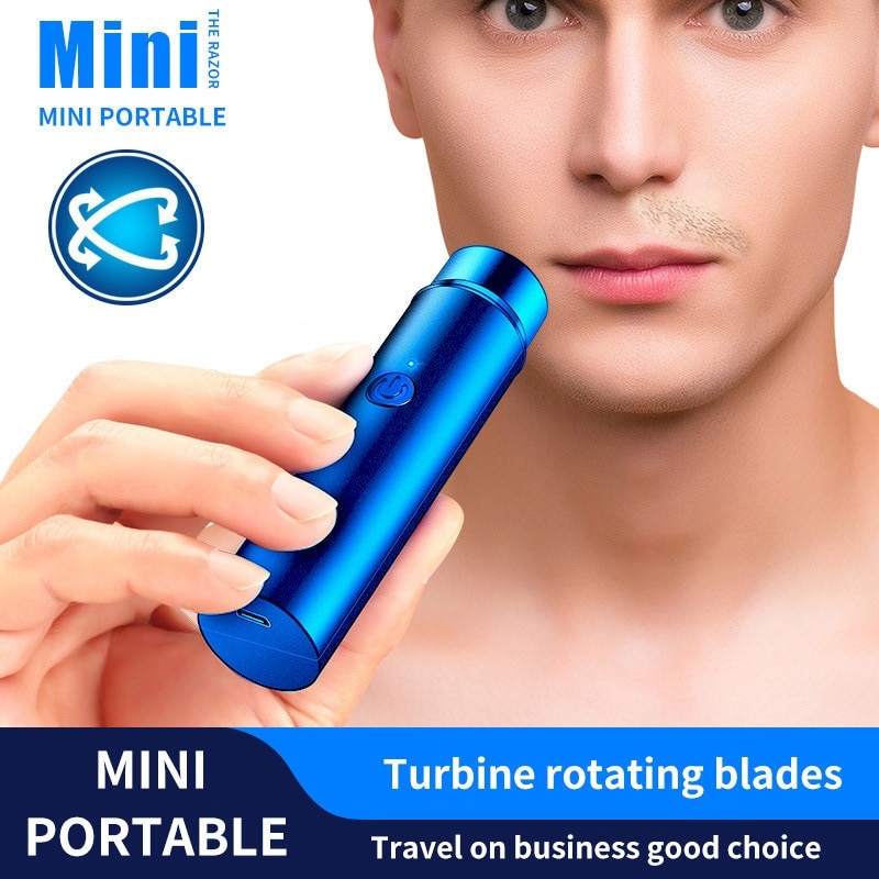 Mini USB Electric Shaver Long Lasting Portable Washable Car Rechargeable Shaver