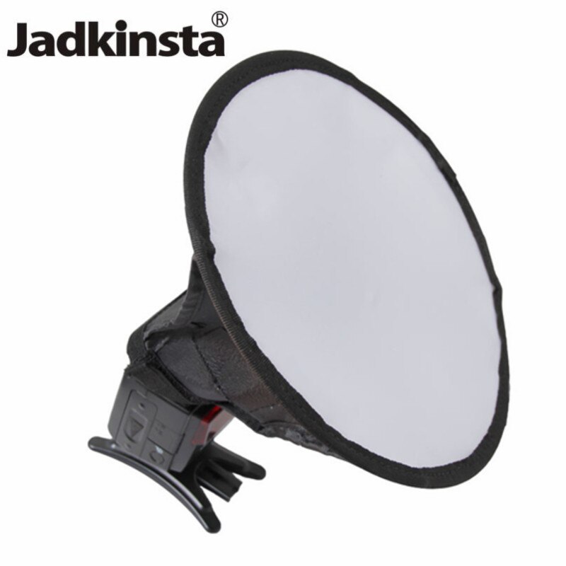 Jadkinsta 20cm Round Shape Flash Softbox Diffuser Speedlight Mini Soft Box Photography for Canon 600EX 580EX 430EX SpeedLight