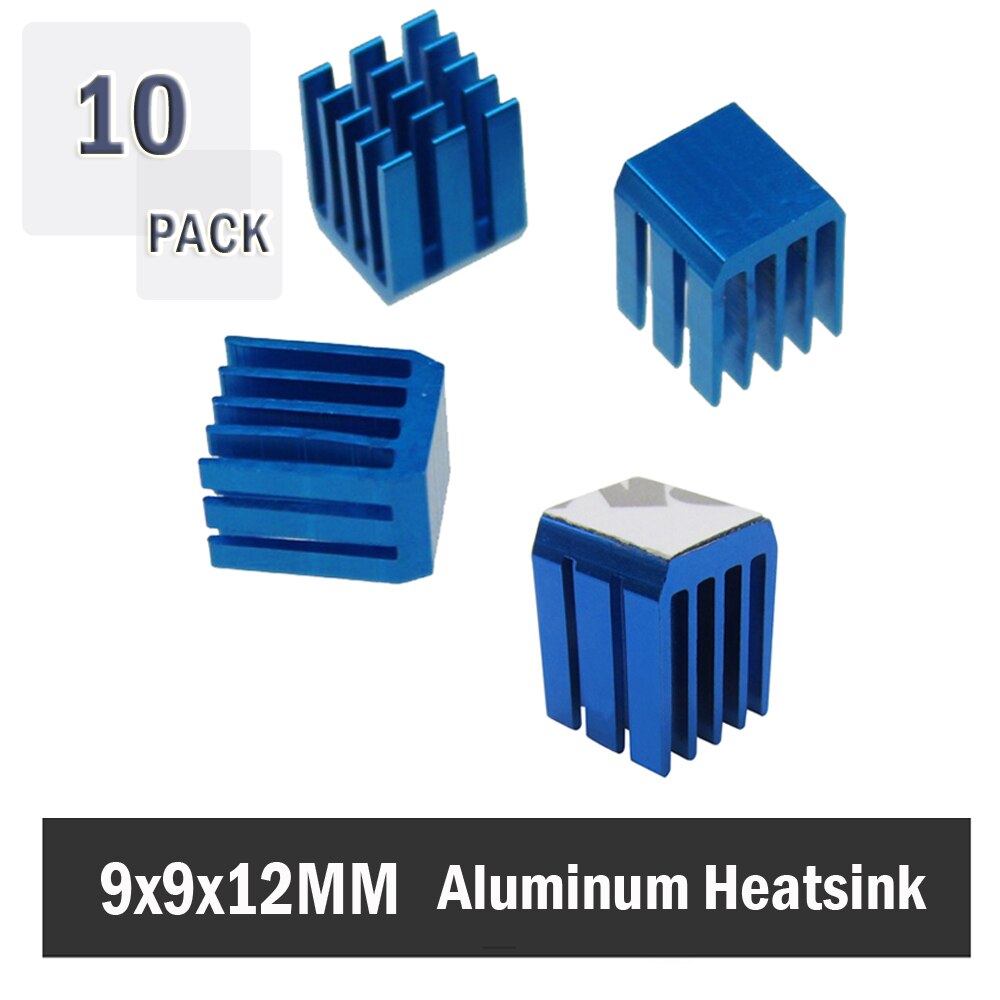 10PCS Gdstime Aluminum Mini IC Chipset Cooling Cooler Heat Sink Heatsinks 9 x 9 x 12mm