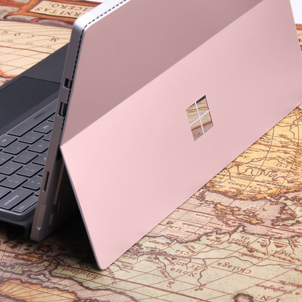 for Microsoft Surface Pro 4 Laptop Skin Anti-scratch Rose Gold Pure Color Removable Bubble Free Slim Decal Laptop Sticker