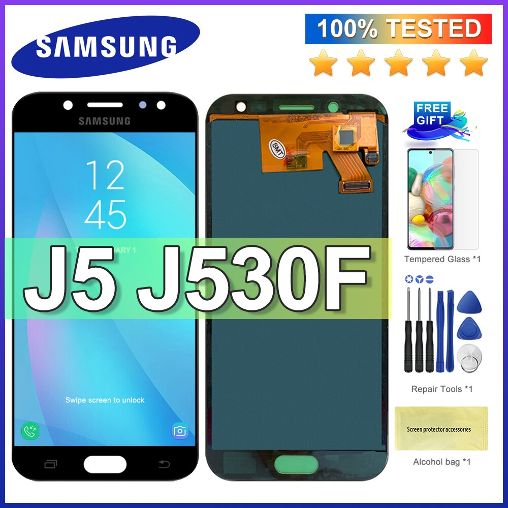 Adjustable LCD Galaxy J530 2017 For Samsung J5 2017 Display Touch Screen Digitizer J5 Pro J530 J530F LCD 5.2'' inch
