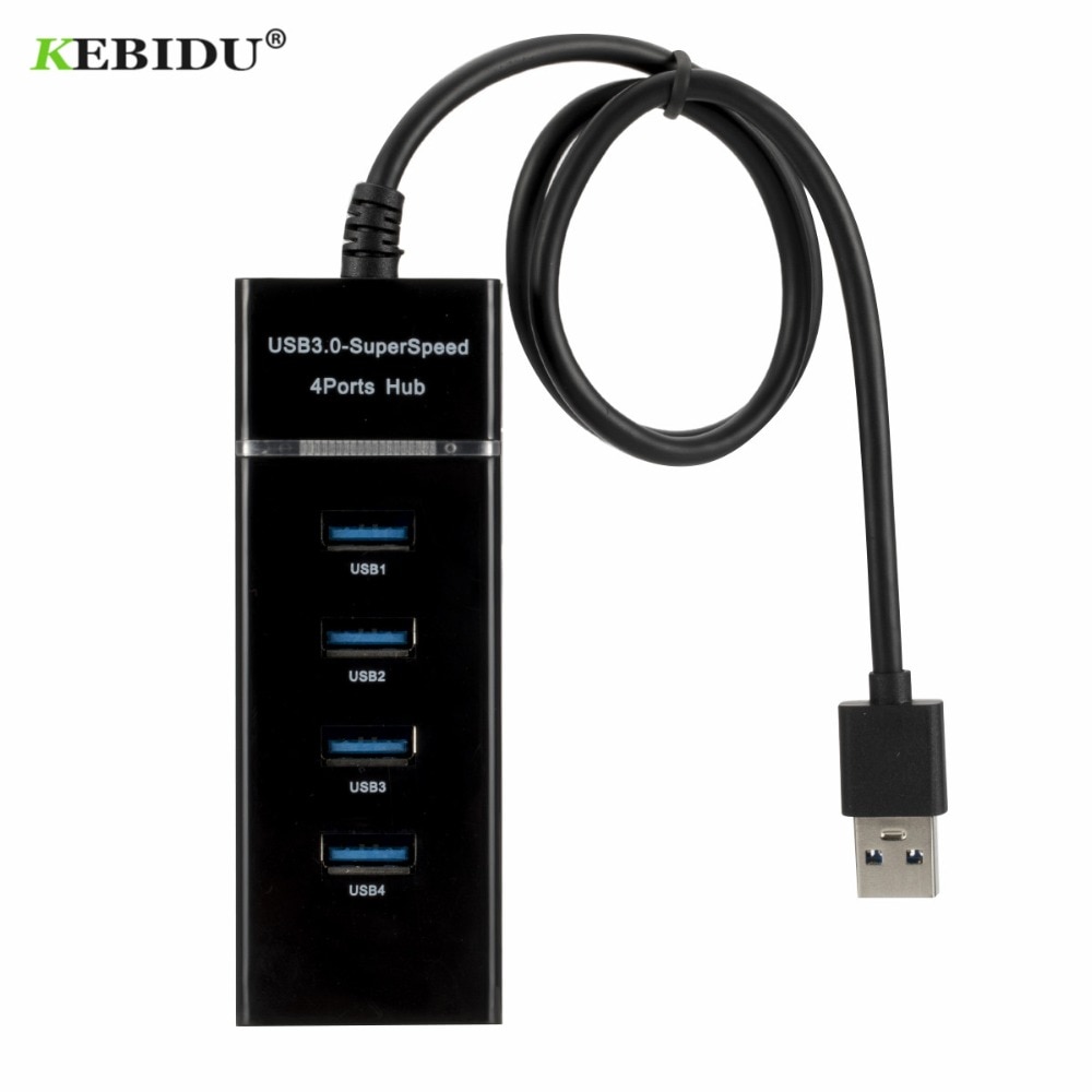 KEBIDU 4 ports High Speed HUBs Hi-Speed 4 Port USB 3.0 Multi HUB Splitter Expansion For Desktop PC Laptop Adapter USB HUB