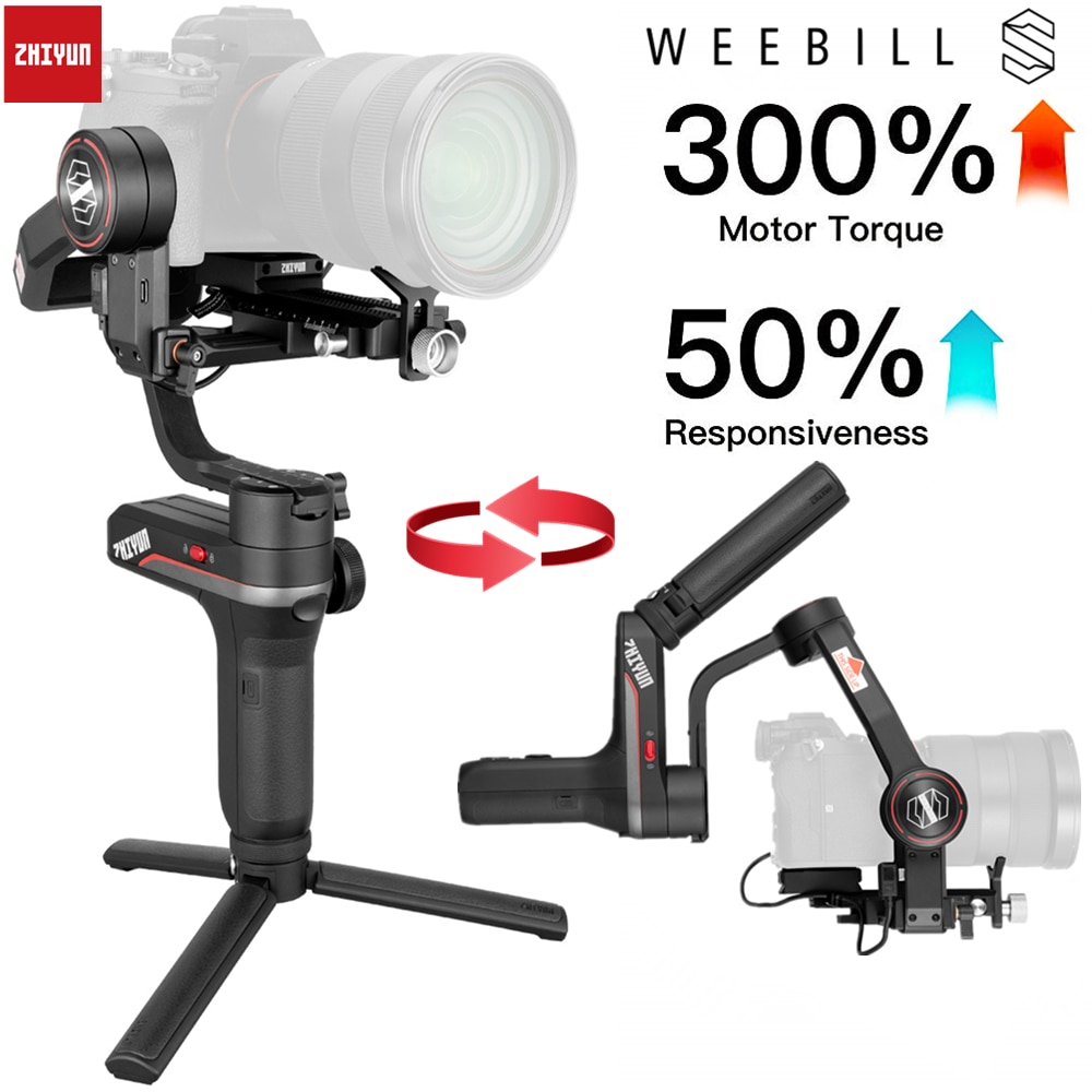 Zhiyun Weebill S, LAB 3-Axis Gimbal Stabilizer for Mirrorless and DSLR Cameras Like Sony A7M3 Nikon D850 Z7, 300% Improved Motor