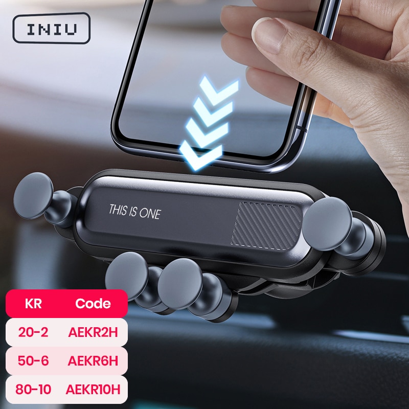 INIU Gravity Car Phone Holder Mobile Stand Smartphone GPS Support Mount For iPhone 13 12 11 Pro 8 Samsung Huawei Xiaomi Redmi LG