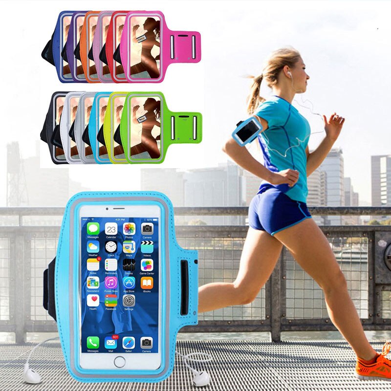 Outdoor Sports Universal Armband Case for iphone Redmi Note 7 Gym Running pouch Phone Bag Arm Band Case P30 Honor 10i on hand