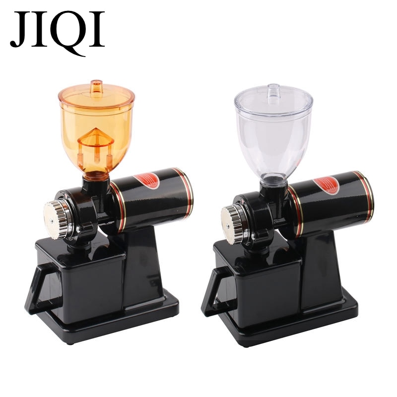 JIQI Electric Coffee grinder Coffee mill Bean grinder machine flat burrs Grinding machine 220V/110V Red/Black EU US