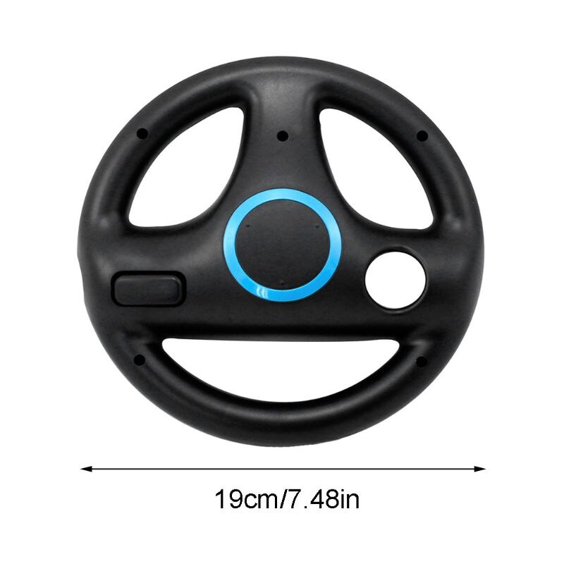 3 Color ABS Steering Wheel for Wii Kart Racing Games Remote Controller Console