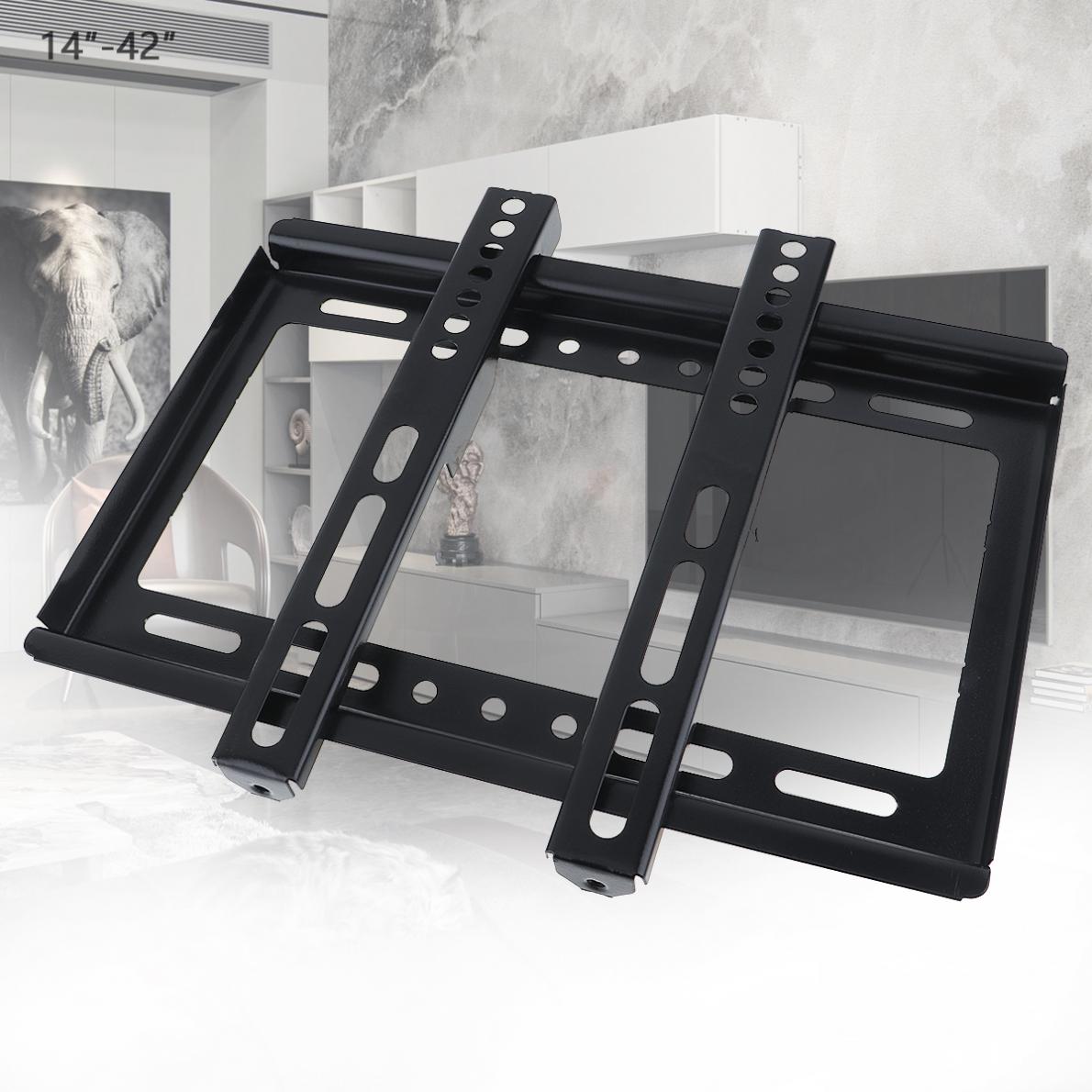 Universal Thin 25KG TV Wall Mount Bracket Flat  Panel  TV Frame with Gradienter for 14 - 42 Inch LCD LED Monitor Flat Pan