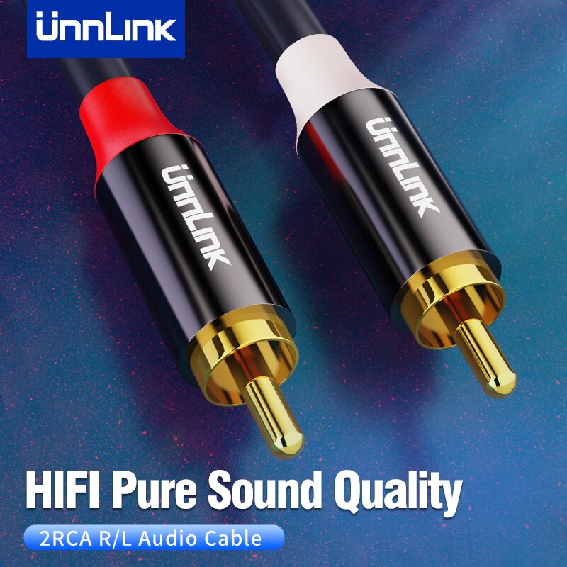 Unnlink HIFI 2RCA to 2 RCA RCA Cable OFC AV Audio Cable 1m 2m 3m 5m 8m 10m For TV DVD Amplifier Subwoofer Soundbar Speaker Wire