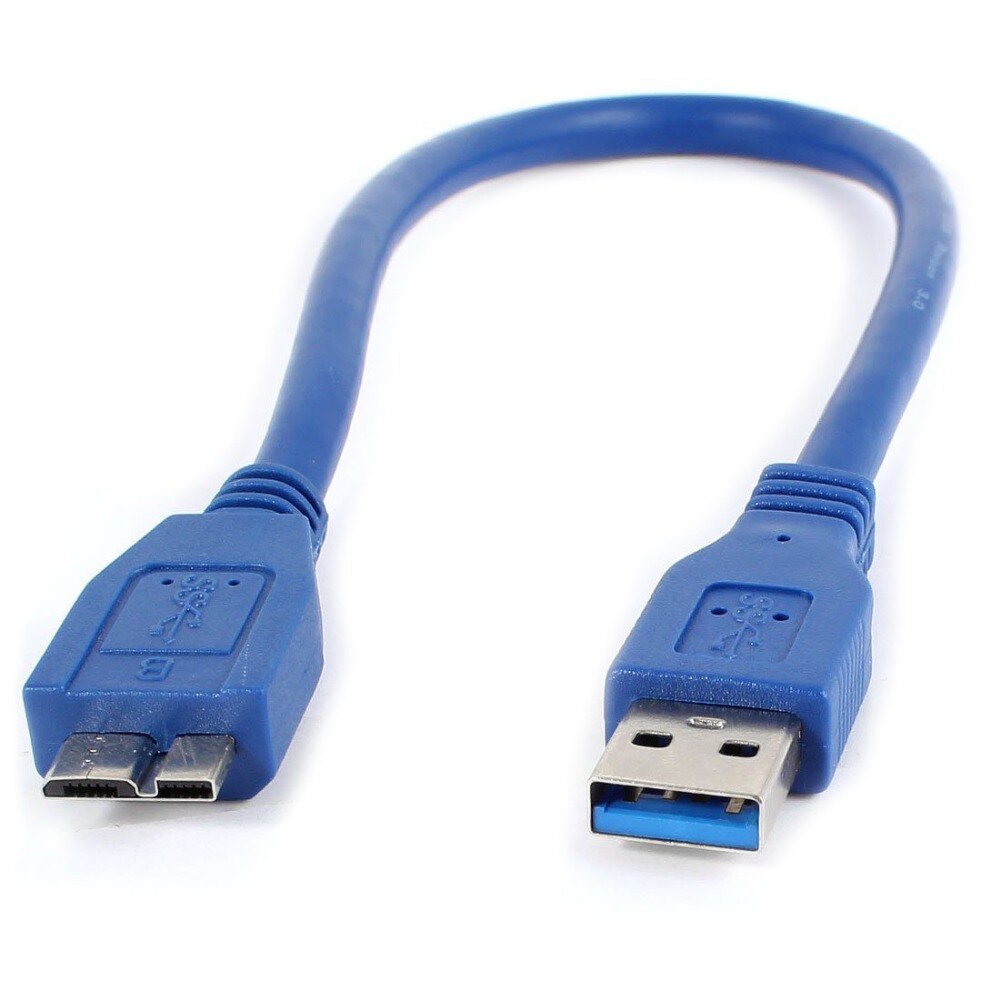 30 cm blue USB 3.0 male - Micro-B male cable sync and charge power cord