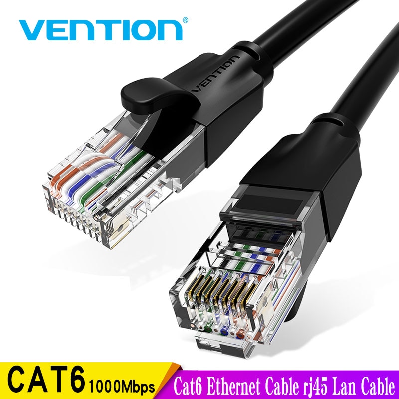 Vention Cat6 Ethernet Cable rj45 Lan Cable CAT 6 Network Patch Cable for Laptop Router PC 0.5m 1.5m 2m 3m 5m RJ45 Ethernet Cable