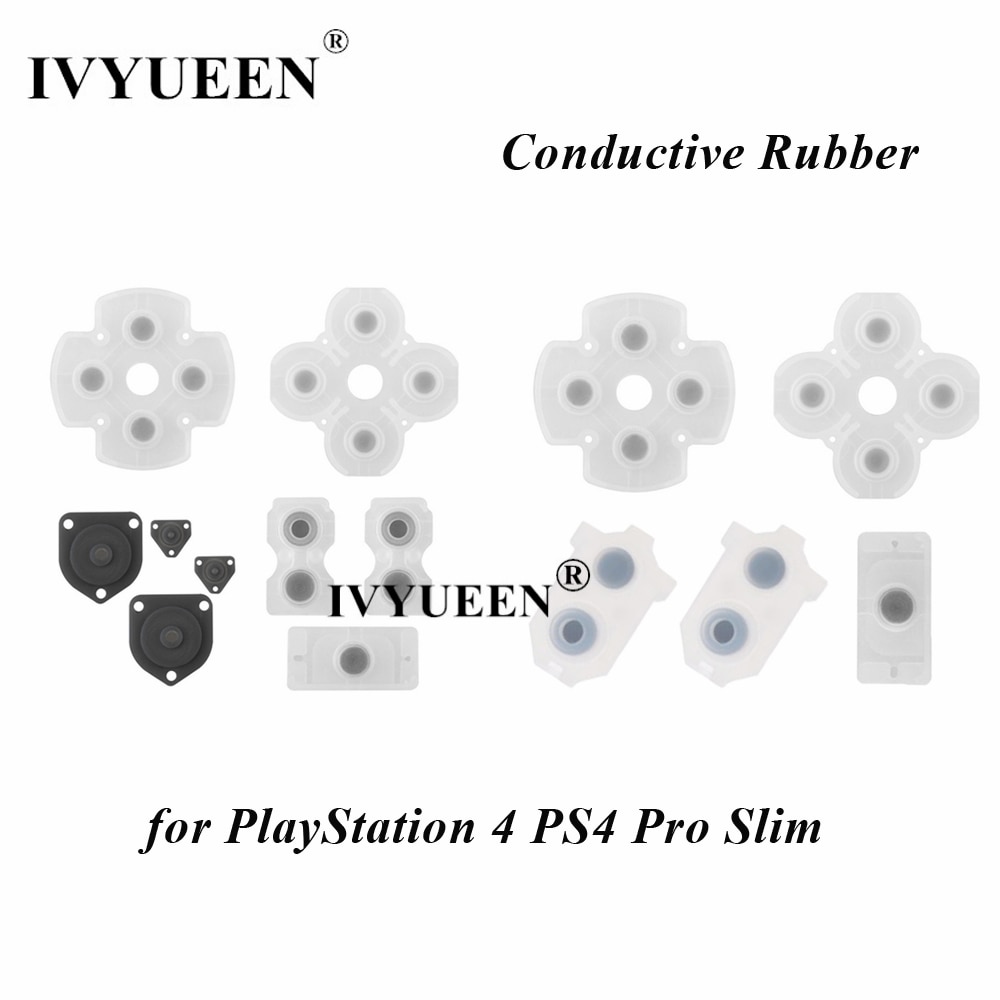 IVYUEEN Silicone Conductive Rubber Adhesive Button Pad Keypads for Sony PlayStation DualShock 4 5 PS5 PS4 Pro Controller Gamepad